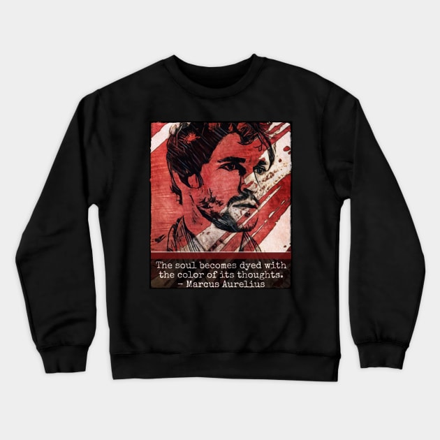 Will Graham - Stained Soul Stoic Quote Crewneck Sweatshirt by OrionLodubyal